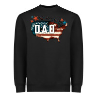 Black All american dad Heavyweight Sweatshirt - FaDigitalArtStudio