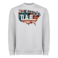 Heather Grey All american dad Heavyweight Sweatshirt - FaDigitalArtStudio