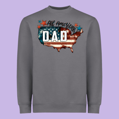 All American Dad Heavyweight Sweatshirt Designed By Fadigitalartstudio