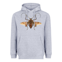 Heather Grey acrocinus beetle with wings Heavyweight Hoodie - LillyAllenDesigns
