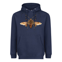 Navy acrocinus beetle with wings Heavyweight Hoodie - LillyAllenDesigns