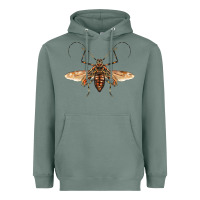 Sage acrocinus beetle with wings Heavyweight Hoodie - LillyAllenDesigns