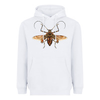White acrocinus beetle with wings Heavyweight Hoodie - LillyAllenDesigns