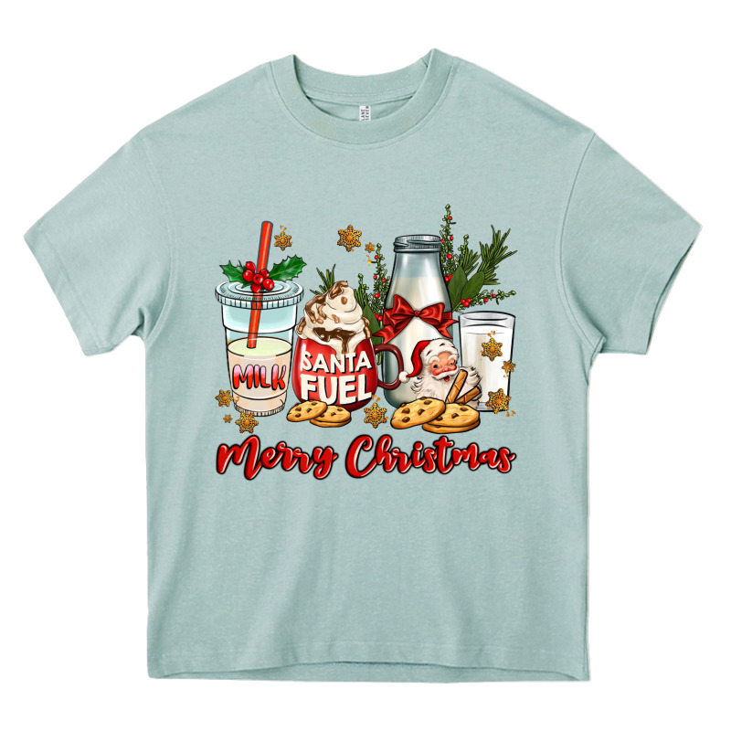 Santa Fuel Merry Christmas Heavy Core Tee by MaliasSmallBusiness | Teevron