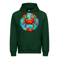 Forest Green crab Urban Hoodie - BarkalooDesign
