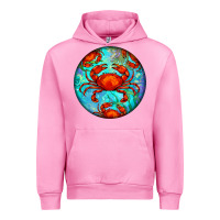 Fuchsia Pink crab Urban Hoodie - BarkalooDesign