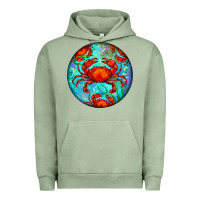 Pigment Oil Green crab Urban Hoodie - BarkalooDesign