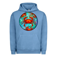 Pigment Pebble Blue crab Urban Hoodie - BarkalooDesign