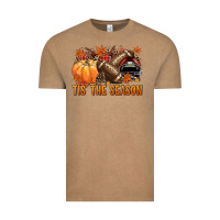 Tis' The Season Football And Maroon Helmet Vintage Tee | Teevron