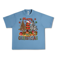 Pebble Blue Merry Christmas with western trees Urban Heavy Tee - NancyCooperArtShop