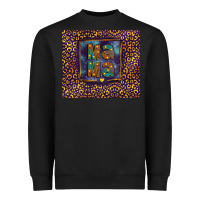 Black Leopard mama Heavyweight Sweatshirt - FaDigitalArtStudio
