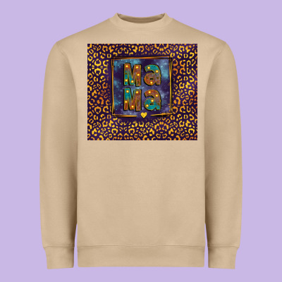 Leopard Mama Heavyweight Sweatshirt Designed By Fadigitalartstudio