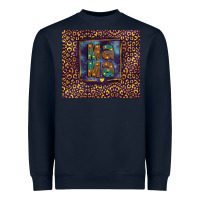 Navy Leopard mama Heavyweight Sweatshirt - FaDigitalArtStudio