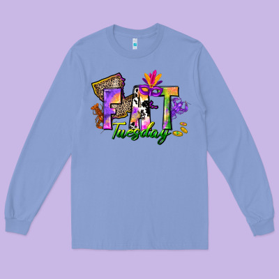 Fat Tuesday Long Sleeve Tee Designed By Cowgirlartshop