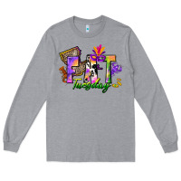 Heather Grey fat tuesday Long Sleeve Tee - CowGirlArtShop