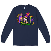 Navy fat tuesday Long Sleeve Tee - CowGirlArtShop