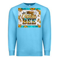 Ocean Blue queen bee Premium Sweatshirt - LillyAllenDesigns