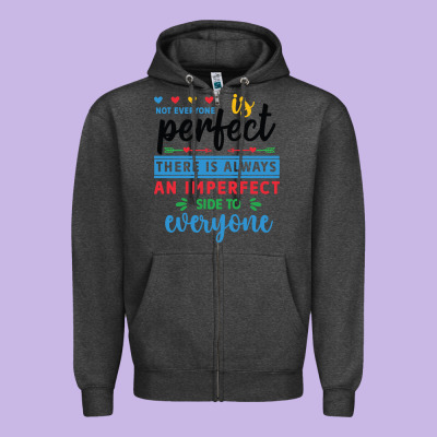 Not Everyone Is Perfect. There Is Always An Imperf Zipper Hoodie Designed By Cowhidedigitalart