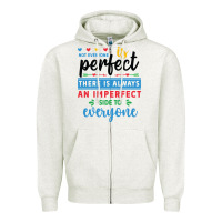 Oatmeal Heather Not everyone is perfect. There is always an imperf Zipper Hoodie - CowhideDigitalArt