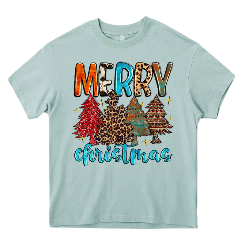 Merry Christmas Trees Heavy Core Tee by MaliasSmallBusiness | Teevron