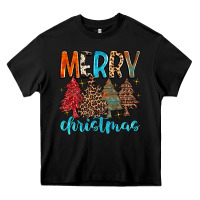 Black merry christmas trees Heavy Core Tee - MaliasSmallBusiness
