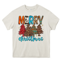 Cream merry christmas trees Heavy Core Tee - MaliasSmallBusiness