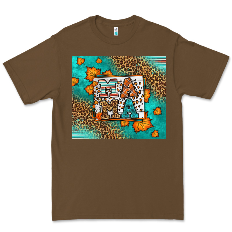 Fall Autumn Leopard Serape Mama Premium Tee by LillyAllenDesigns | Teevron