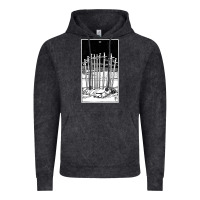 Vintage Black ten of swords   x of swords   tarot card   major arcana   fortune tell Vintage Hoodie - tuanDangUi