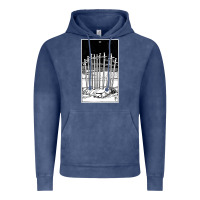Vintage Denim ten of swords   x of swords   tarot card   major arcana   fortune tell Vintage Hoodie - tuanDangUi
