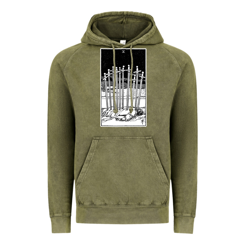 Ten Of Swords   X Of Swords   Tarot Card   Major Arcana   Fortune Tell Vintage Hoodie by tuanDangUi | Teevron