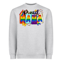 Heather Grey Proud mama Mother's Day Heavyweight Sweatshirt - FaDigitalArtStudio