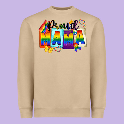 Proud Mama Mother's Day Heavyweight Sweatshirt Designed By Fadigitalartstudio