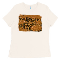 Bone leopard glitter background Ladies Tee - RanaPortraitStore