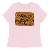 Bubblegum Pink leopard glitter background Ladies Tee - RanaPortraitStore