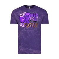 Cloud Purple Her fight is our fight purple ribbon Vintage Tee - NancyCooperArtShop