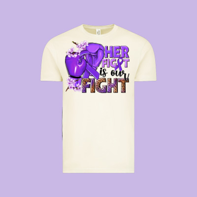 Her Fight Is Our Fight Purple Ribbon Vintage Tee Designed By Nancycooperartshop