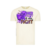 Vintage Arctic Her fight is our fight purple ribbon Vintage Tee - NancyCooperArtShop