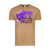 Vintage Camel Her fight is our fight purple ribbon Vintage Tee - NancyCooperArtShop
