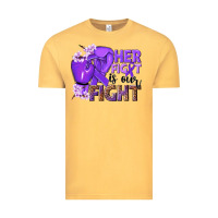 Vintage Mustard Her fight is our fight purple ribbon Vintage Tee - NancyCooperArtShop