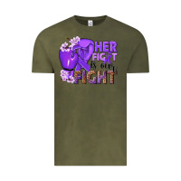 Vintage Olive Her fight is our fight purple ribbon Vintage Tee - NancyCooperArtShop