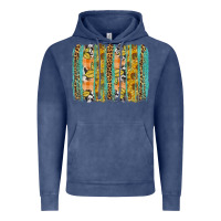 Vintage Denim Fall sunflower brushstrokes Vintage Hoodie - NancyCooperArtShop