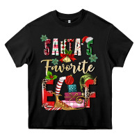 Black santas favorite elf Heavy Core Tee - MaliasSmallBusiness
