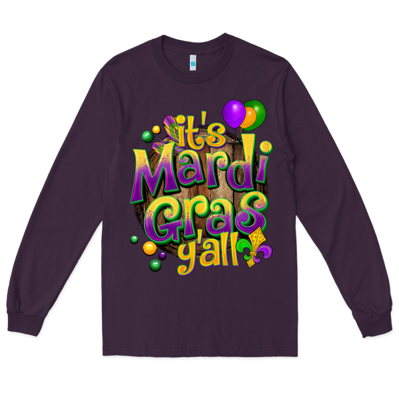 Its Mardi Gras Yall Long Sleeve Tee by CowGirlArtShop | Teevron