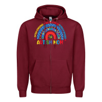 Burgundy often stressed a bit of a mess totally blessed aut Zipper Hoodie - CowhideDigitalArt