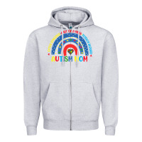 Heather Grey often stressed a bit of a mess totally blessed aut Zipper Hoodie - CowhideDigitalArt