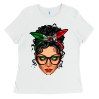 White mexican latina girl messy bun Ladies Tee - LillyAllenDesigns