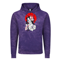 Japanese Geisha Samurai Fox Mask Red Sun Vintage Hoodie | Teevron