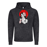 Vintage Black japanese geisha samurai fox mask red sun Vintage Hoodie - tuanDangUi