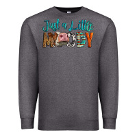 Charcoal Heather Western Just A Little Moody Cow Premium Sweatshirt - LillyAllenDesigns