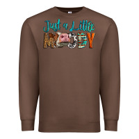 Chestnut Western Just A Little Moody Cow Premium Sweatshirt - LillyAllenDesigns